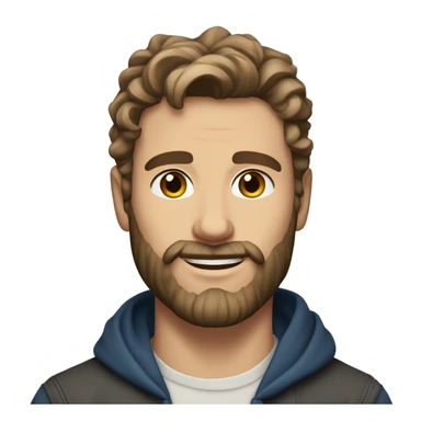 40y male blue eyes lightbrown Cool wavy hair nice beard sunkissed sticker