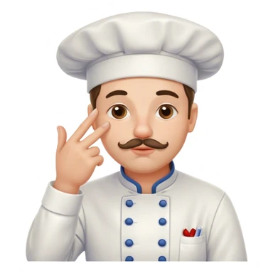 French chef kissing his pinched fingers sticker