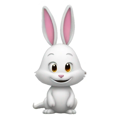 Dragon holding a bunny by a cabin in the woods  sticker