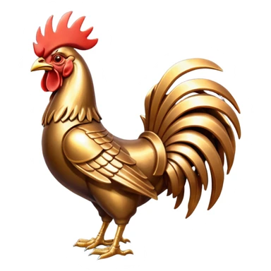 Armored rooster sticker
