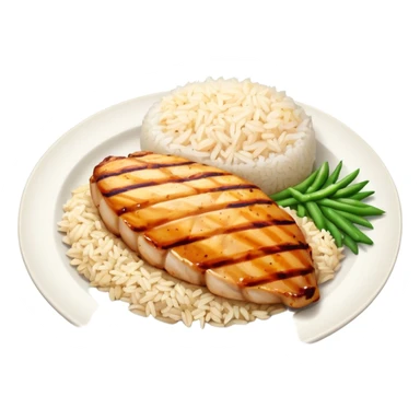 Rice and chicken breast  sticker