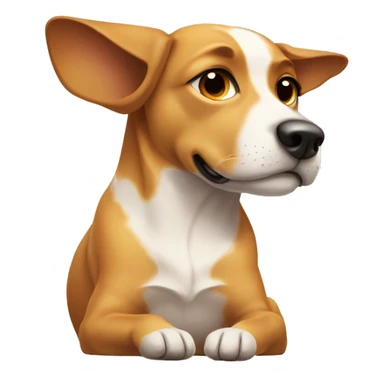 Dog sunbathing  sticker