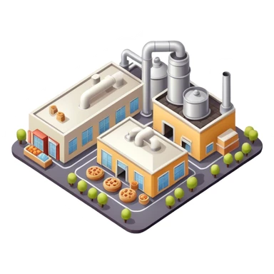 Isometric bake factory  sticker