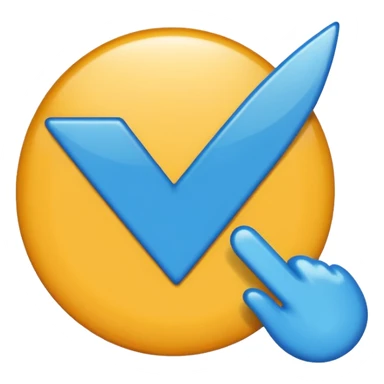 Create me an emoji that looks similar to the Facebook blue verification batch it's for my research sticker