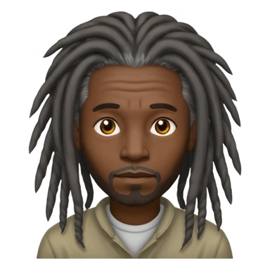 Homem negro de rasta grisalhos sticker