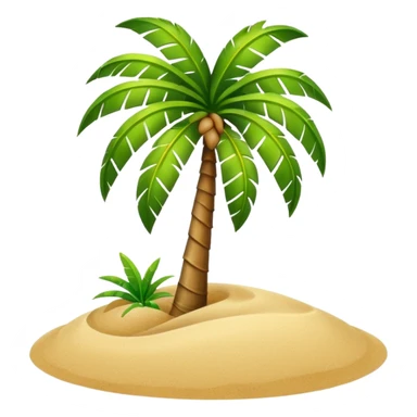 palm tree and sand sticker
