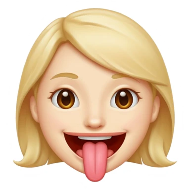 smiling face with tongue curved on top lip sticker