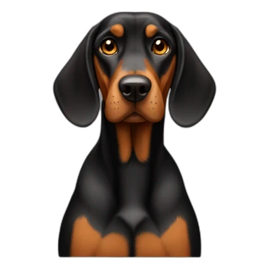 black-and-tan-coonhound sticker