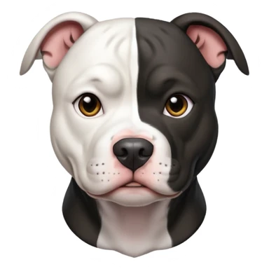 Black and white pitbull sticker