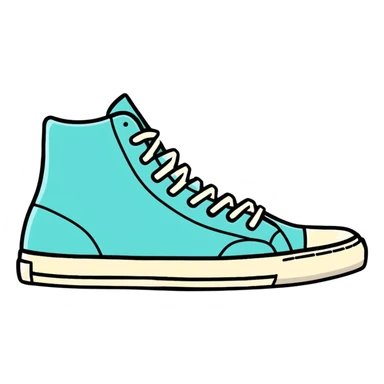 pair of retro sneakers sticker