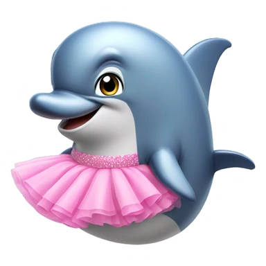 Dolphin wearing pink tutu sticker