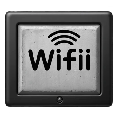 A Block saying "wifi" lying on a street in a quiet village sticker