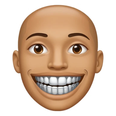 white lips silver grillz sticker