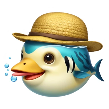 Um baleia fe óculos e boné sticker