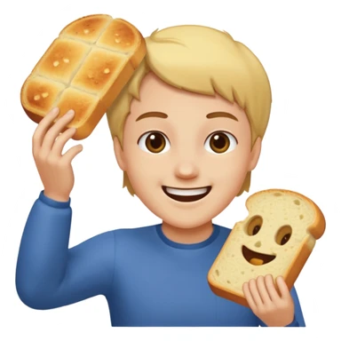 hitting someone with garlic bread sticker