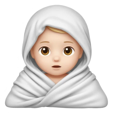 camera with a baby wrapped in a blanket sticker