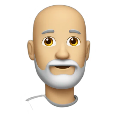 a man with a beard and a pencil behind his ear sticker