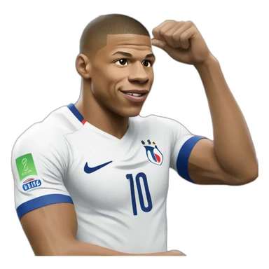 Kylian mbappe, france, world cup, buff sticker