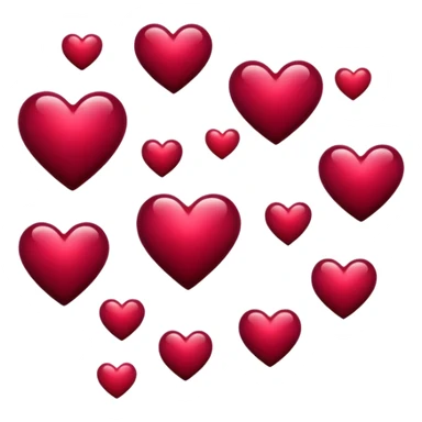 burgundy heart sticker