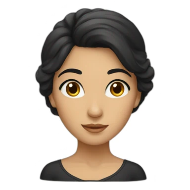 Persian woman with black hair sticker