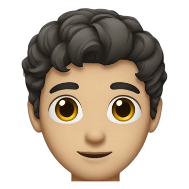 a man with short dark hair and dark eyes with large eyelashes and full lips sticker