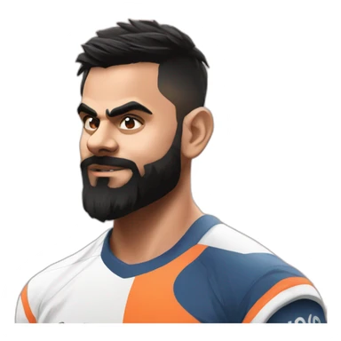 Virat Kohli Minimal Wallpaper sticker