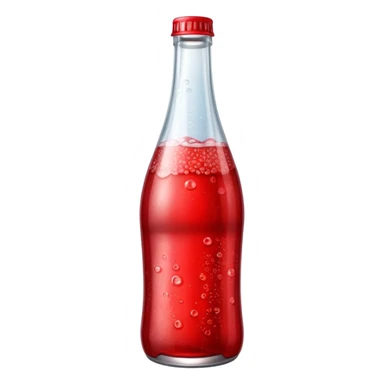 red fizzy drink in a bottle sticker
