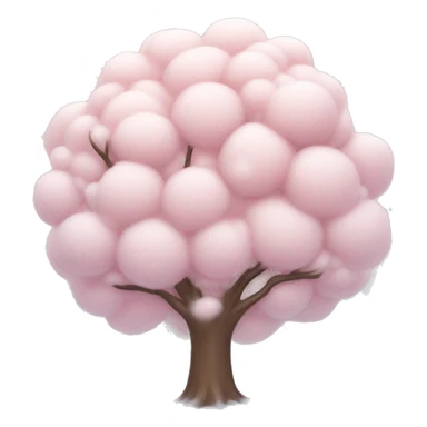 Pastel pink tree with snow sticker
