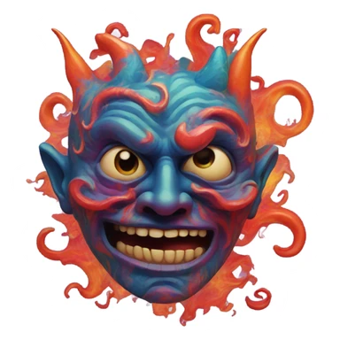 trippy devil sticker