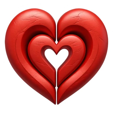 abstract muscle symbol inside a heart sticker