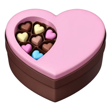 Pastel pink heart shaped box with chocolates in it sticker