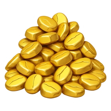 pile of gold nuggets emoji style sticker