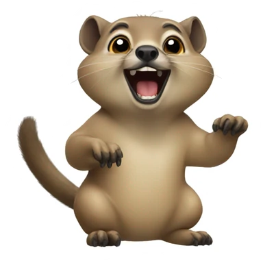 A happy hyrax sticker