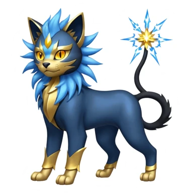 Solgaleo-Luxray-Fakémon-hybrid-creature (full body)  sticker