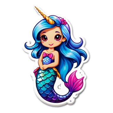 Unicorn mix mermaid  sticker