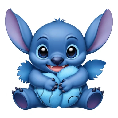 Stitch hugging stitch sticker