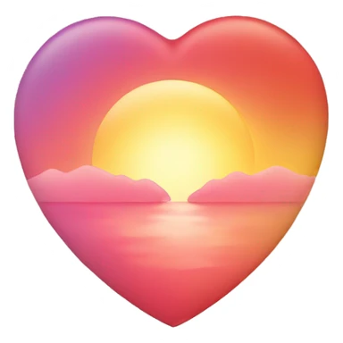 Heart with sunrise colours sticker