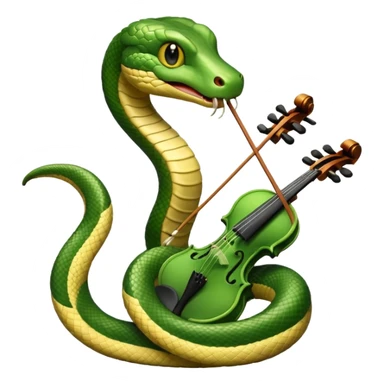 Snake playing playing violin sticker