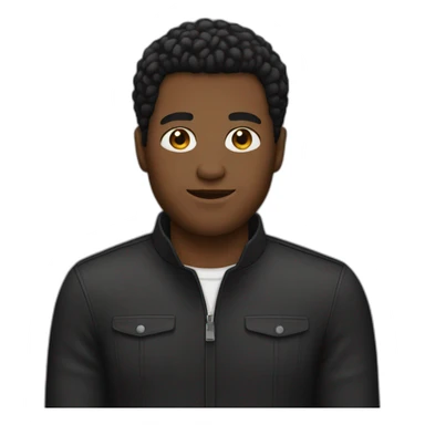 Black men with black bob sticker