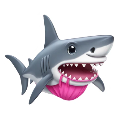 Shark with a pink tutu  sticker