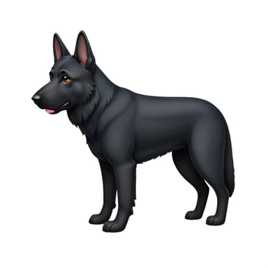 Black German Shepard  sticker