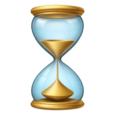 hourglass morphing fading into checkmark  sticker