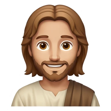jesus with light brown hair smiling sticker