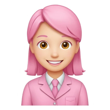 pink employee icon sticker