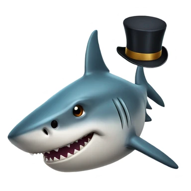 Shark with a tophat sticker