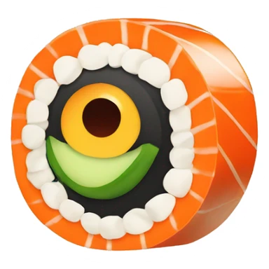 Sushi roll sticker