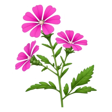 verbena flower, single stem sticker