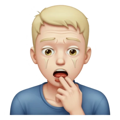 man choking himself  sticker