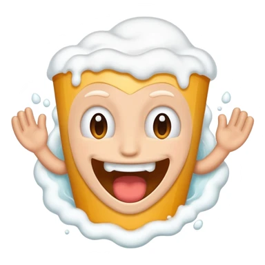 enthusiastic frothing mouth sticker