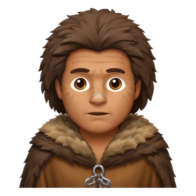 fur cloak stone age sticker